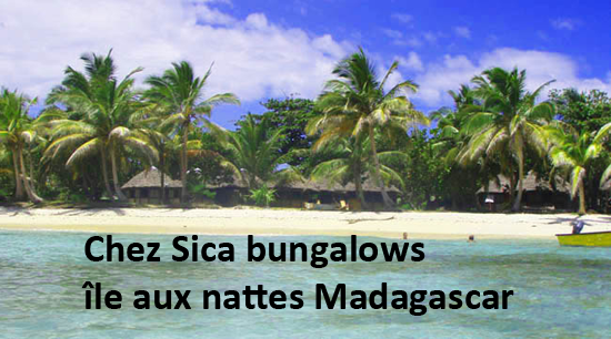 Bungalows à l'île aux Nattes, Madagascar